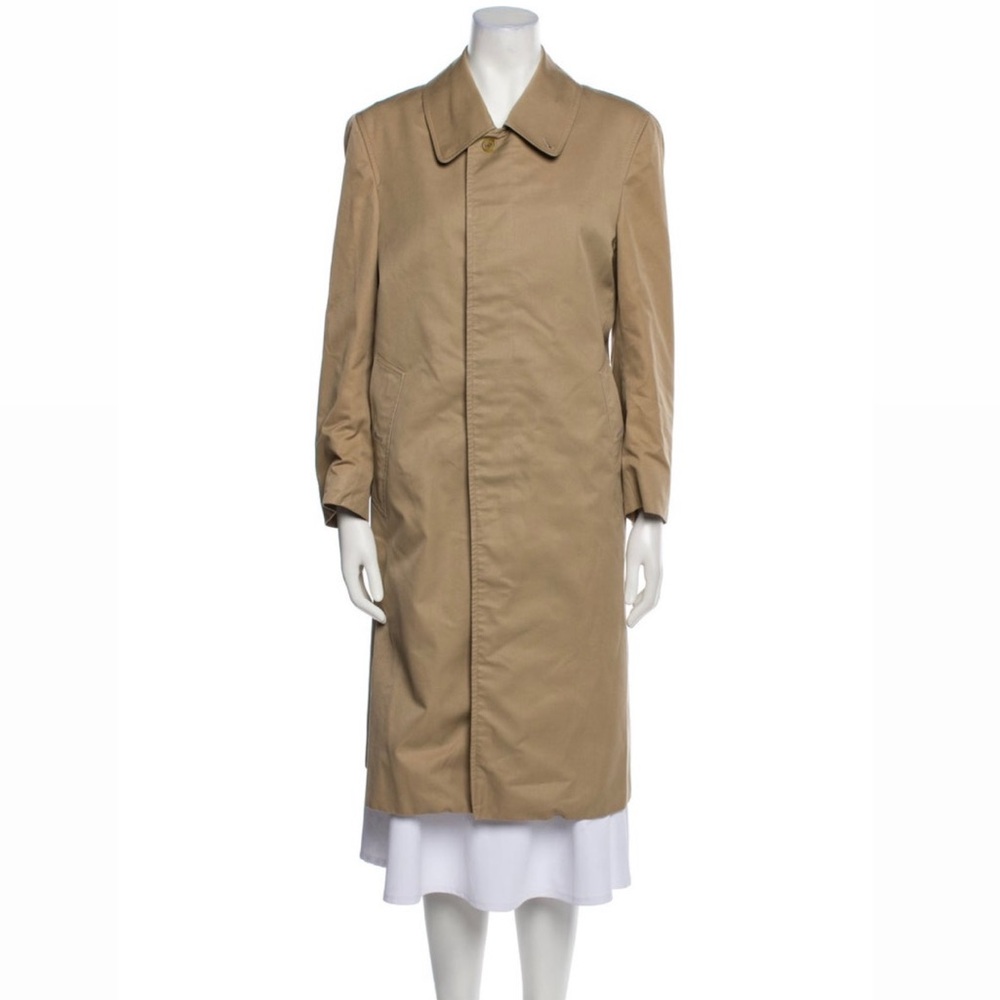 Burberry Vintage Mac Classic Nova Check Single Breasted Trench Rain Coat Jacket